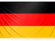Bandiera tedesca rinforzata da 90 x 150 cm, con due occhielli in metallo, bandiera Germani...