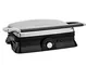 H.Koenig Grill Plancha Tostapane 3 in 1 GR20, Acciaio inossidabile, Superfice 29x23, Cottu...