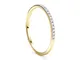 Orovi, anello da donna in oro giallo 0,09 ct con diamante Eternity da 14 carati (585) e di...