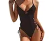 LCpddajlspig Costume da Bagno Donna Curvy Contenitivo Monokini Costumi Mare Push Up Brasil...