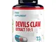 Artiglio Del Diavolo (Devils Claw) 10:1 Extract (5000mg Equivalent) 500mg 120 Vegan Capsul...