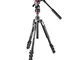 Manfrotto Befree Live, Treppiede Video da Viaggio con Testa Video per Fotocamera e Chiusur...