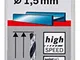 Bosch Professional 2608577183 Set da 10 pz. di Punte per Metallo, 1 W, 230 V, Ø 1.5 mm