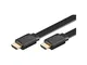 Goobay 31927 Cavo Piatto High Speed HDMI con Ethernet, Dorato, Nero, 2m Lunghezza del Cavo