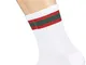 Urban Classics Stripy Sport Socks 2-Pack Calzini, Multicolore (White/Fire Red/Green 01286)...