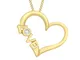 Carissima Gold Collana con Pendente da Donna in Oro Giallo 9K (375) con Diamante 0.02ct, 4...