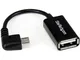 StarTech.com Cavo Adattatore micro USB a USB femmina angolato a destra OTG da viaggio, Con...