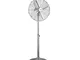 Zephir, Ventilatore a Piantana, Acciaio Cromato, Pala 40 cm, 3 Velocità, 4 Pale, Altezza R...