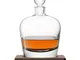 LSA International Whisky Arran Decanter con Base Noce, Vetro, Trasparente, 1 litro