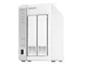 QNAP TS-231P Collegamento ethernet LAN Scrivania Grigio, Bianco NAS