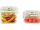 FoodSaver Set di 2 Contenitori Salva Freschezza Sottovuoto, 1 da 700 ml e 1 da 1.2 Litri,...