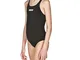 Arena G Solid Swim PRO Jr, Costume Sportivo Bambina, Nero (Black/White), 12-13 anni