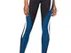 Marchio Amazon - AURIQUE Leggings Sportivi Colour Block a Vita Alta Donna, Nero (Black/Gib...