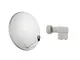 KIT PARABOLA ANTENNA SATELLITARE DA 80 CM SKY CONVERTITORE LNB 2 USCITE TWIN DVB-S