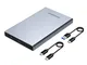 GRAUGEAR | Custodia Type-C® per 2.5" SATA SSD/HDD | USB 3.2 Gen2 10Gbit/s | USAP | Custodi...