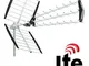 Antenna televisiva UHF con filtro LTE 4G, per tetto di casa