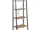 WOLTU Scaffale a Scala in Legno Libreria a 4 Ripiani per Soggiorno Fioriera Balcone, 60x35...