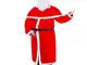 vidaXL Costume Babbo Natale Tradizionale Taglia Unica Cappotto Lungo Natale