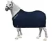 Horses Coperta Pile Basic Pony Blu 100 cm