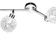 Wofi 9306.04.01.0000 - Lampada a soffitto a 4 luci, altezza: 22 cm, ø 80 cm, superficie cr...