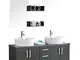 Simba Srl Mobile Bagno Butterfly arredo Bagno arredobagno 150 cm Nero Laccato Mobile + lav...