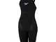 Speedo Fastskin LZR Pure Valor Closedback Kneeskin, Costume da Bagno Donna, Nero/Bianco, 2...