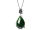 WEAV Collane da 45 Cm Ciondolo Verde Smeraldo per Donna Uomo Collares Mujer Collane con Ci...