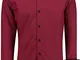 JEEL Camicia da Uomo - Slim-Fit - Facile Ferro - Business Tuta Tempo Libero a Maniche Lung...