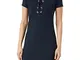 Emporio Armani Women's Ribbed Lycra Short Dress, Blu Marino, L Donna