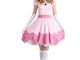 thematys Super Mario Principessa Peach Vestito - Set di Costumi per Le Donne - Perfetto pe...