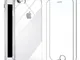 NEW'C Cover per iPhone 7 e iPhone 8 (4.7") Gel TPU in silicone ultra trasparente e 2 × vet...