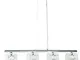 Philips Massive Callas Lampadario Moderno, in Metallo, con 4 Cilindri in Vetro, Max 40 W