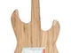 Kikkerland Guitar Cutting Board Tagliere, Alluminio, Legno, 49x22x2 cm