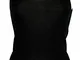 RAGNO Maglia Intima Canottiera Lana Merino Seta Spalla Larga (Nero, 6-XL) 074022