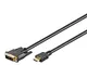 Goobay 51580 Cavo DVI/HDMI, Dorato, Nero, 2m Lunghezza del Cavo