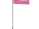 Brubaker Asta in Alluminio per Bandiera Altezza 6,20 m - Incluso Bandiera USA di 150 x 90...