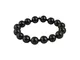 Heka Naturals Bracciale Perle di Pietre Naturali di Shungite | Gioielli Fatti a Mano Elast...