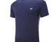 WHCREAT T-Shirt Sportiva da Uomo, Maglia da Corsa Traspirante a Maniche Corte, Blu, M