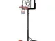 Hauki Canestro da Basket Supporto Pallacanestro Bianco Regolabile in Altezza da 235 a 295...