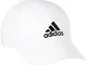 adidas 6 Panel Lightweight Embroidered Logo, Headwear Uomo, White/White/Black, OSFL