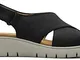 Clarks Un Un Karely Sun, Infradito Donna, Nero (Black Nubuck -), 39.5 EU