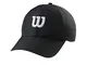 Wilson WRA777102 Cappellino da Tennis, Leggero, Mesh 100% Poliestere, Taglia Unica, Nero/B...