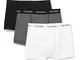 Calvin Klein Trunk 3Pk Bóxer, White/B&W Stripe/Black, XL (Pacco da 3) Uomo