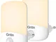 Gritin Luce Notturna LED, [2 Pezzi] Automatiche Luce Notturna con Sensore Crepuscolare, Pl...