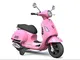 Moto Scooter Elettrico Per Bambini 12V Piaggio Vespa GTS Sport Rosa