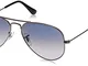 Ray-Ban RB3025 Aviator Occhiali da Sole Unisex Adulto, Grigio (004/78), 55 mm