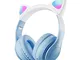 JUVEL Cuffie Bluetooth con orecchie di Gatto/Microfono/illuminazione LED Cuffie Senza fili...