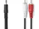 CABLEPELADO Cavo Audio Stereo Jack a 2 RCA | Cavo Audio 2RCA a Jack 3,5 mm | Minijack a RC...