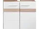 trendteam smart living Mobili, Legno, Marrone (Sanremo Chiaro)/Bianco, 60 x 56 x 34 cm