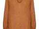 Cream Women's Blouse Tunic Longline V-Neck Frill Details Long Sleeves Camicia, Leather Bro...